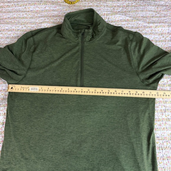 Vuori Ease Performance Half Zip Pullover Mens Large Green Heather V221 - Picture 8 of 9